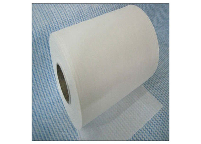Cross Lapping Spunlace Nonwoven Fabric Polyester And Viscose Wavy Cleaning Wipes