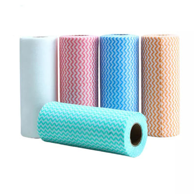 Spunlace nonwoven fabric clean cloth colorful printed wavy type